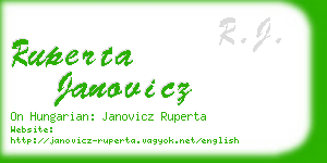 ruperta janovicz business card